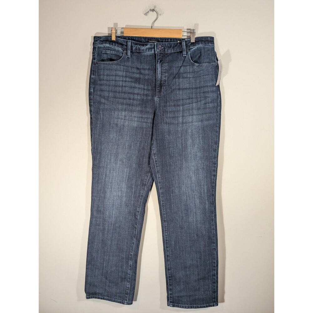 Talbots Womens High Waist Straight Leg Jeans Sz 16 Minimalist Casual Classic